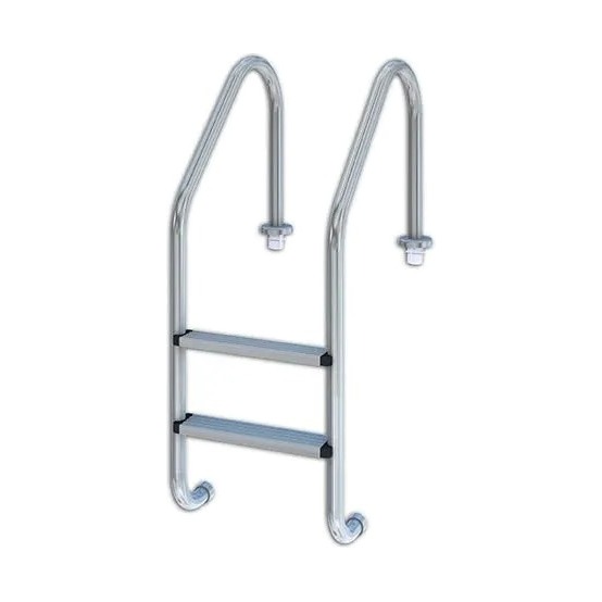 Escaleras 2 peldaños acero inox