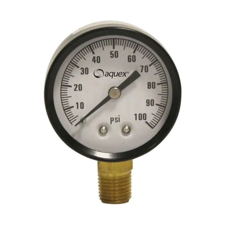 [PG100 / PG100AQ] Manómetro Aquex 0-100 psi conexión 1/4" M interior seco