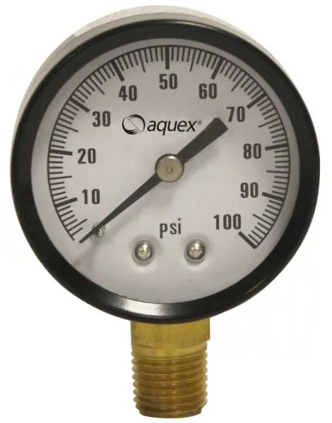 [PG100] MANOMETRO AQUEX 0-100PSI CONEXION 1/4"M INTERIOR SECO