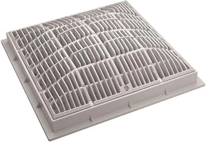 [113591 / 640-4790 V] REJILLA Y MARCO 9"X 9" BLANCA WATERWAY