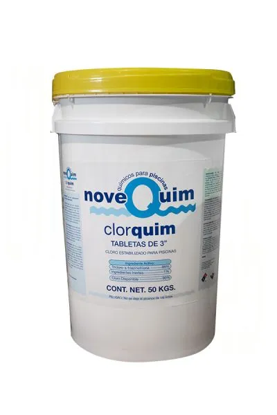 [401072 / TCCA-TAB.3" 90%] TRICLORO TABLETA 3" NOVEQUIM, 50 KGS.