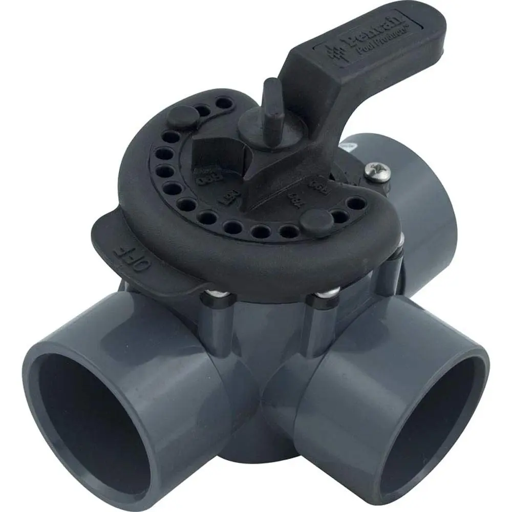 [116040 / 263028] VALVULA PENTAIR TRES VIAS 2" X 2 1/2" EXTERIOR PVC, GRIS