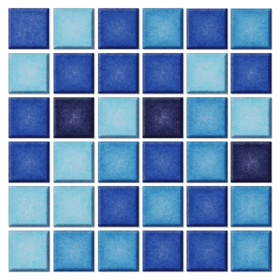 MOSAICO AZUL 4 CON BASE EN PAPEL 2X2