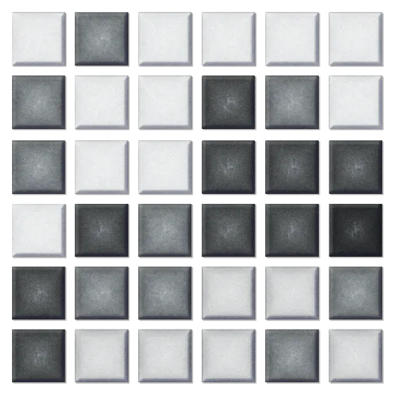 MOSAICO GRIS 4 CON BASE EN PAPEL 2X2