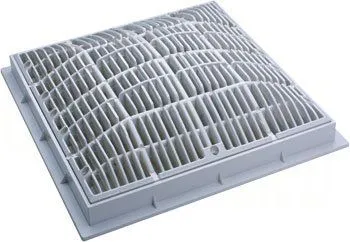 [113592 / 640-4720 V] REJILLA Y MARCO 12" X 12" BLANCA, WATERWAY