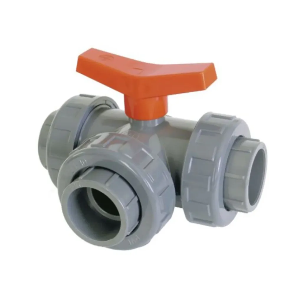 VALVULA BOLA 3 VIAS EPDM LISA (1 1/2")