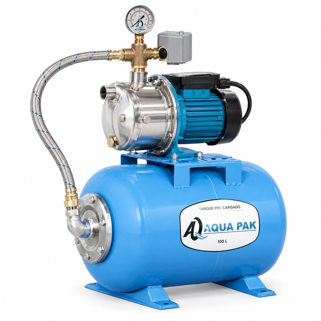 [HIDRO-FIX10E-100L] Water pressure system FIX10E 1 HP with 100 L tank