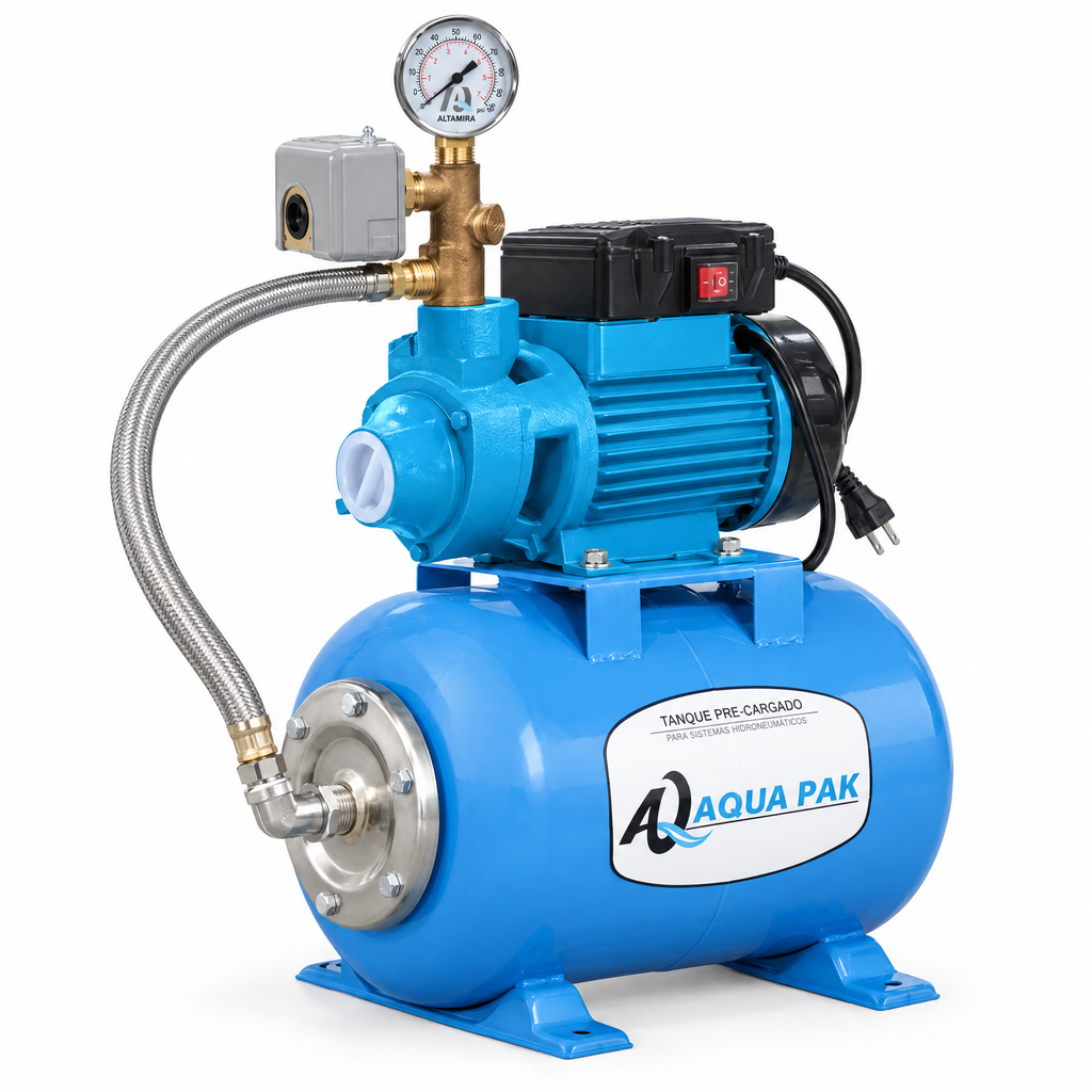 [HIDRO-AP50X-24L] Equipo hidroneumático AP-50X 0.5 HP con tanque 24 L