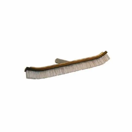 [012-001-A-005] CEPILLO CURVO 18", CERDAS MIXTAS CON MANGO DE ACERO INOXIDABLE