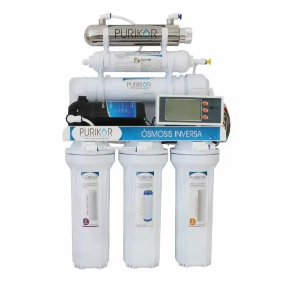[PKRO100-6UVPM] OSMOSIS INVERSA PURIKOR, 100 GPD, 6 ETAPAS, CON BOMBA Y TANQUE